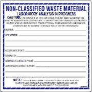 Preview of Non-Classified Waste Material Label